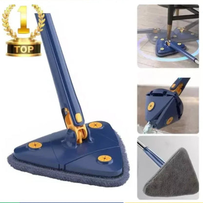 Mop Rodo De Limpeza Triangular Giratório Ajustável Retrátil