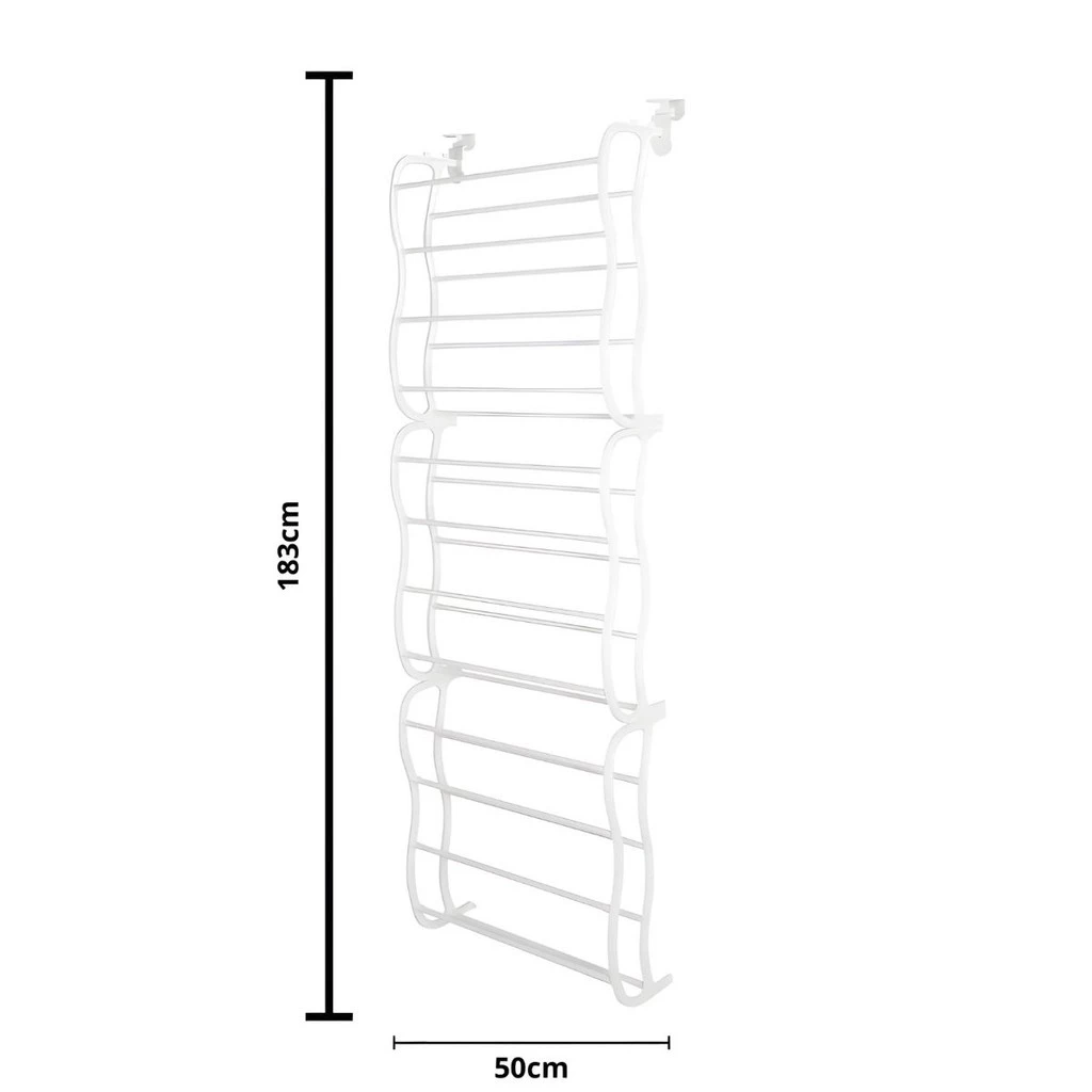 Sapateira vertical de parede e porta para 36 pares