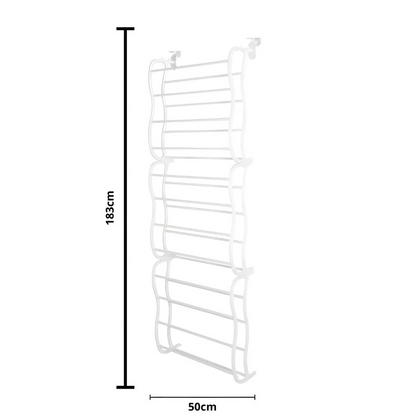 Sapateira vertical de parede e porta para 36 pares